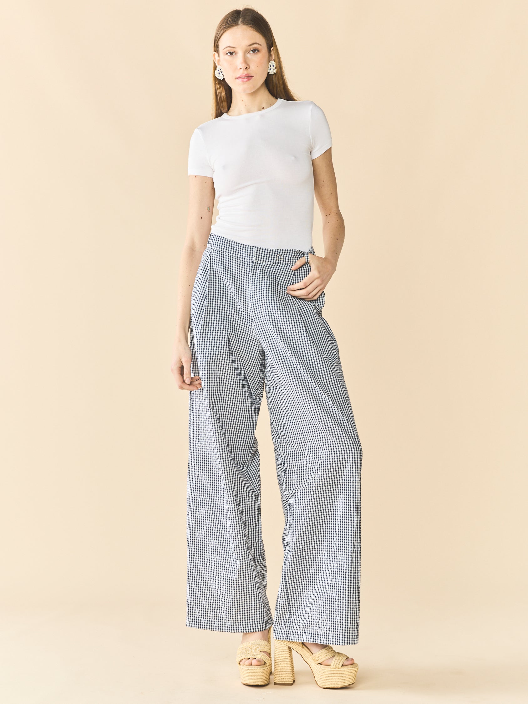 enewd nina dot wide line pants winter collection❄️