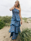 Load image into Gallery viewer, Emma Tiered Dress - Blue Floral Spritz