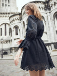 Load image into Gallery viewer, Lane Mini Dress - Black Crochet Lace