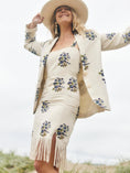 Load image into Gallery viewer, Amber Blazer - Oatmeal Bluesy Beaded Floral