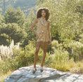 Load image into Gallery viewer, Meadow Vest Beaded Mini Dress - Light Fawn & Ivory Floral/Beading