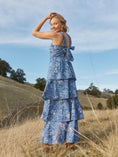 Load image into Gallery viewer, Emma Tiered Dress - Ultramarine Floral