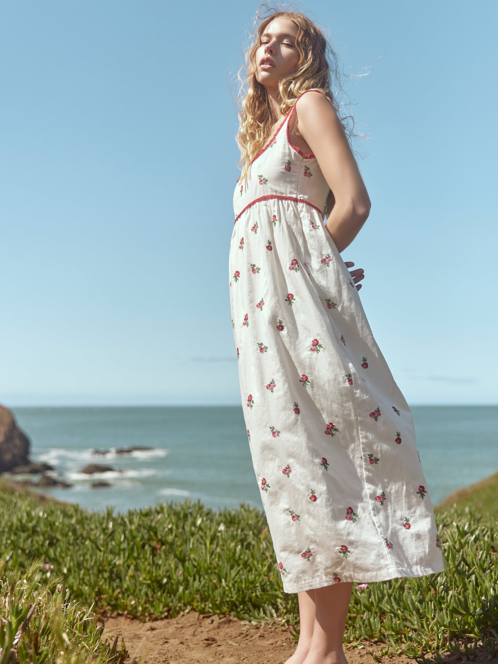 Emily Embroidered Midi Dress