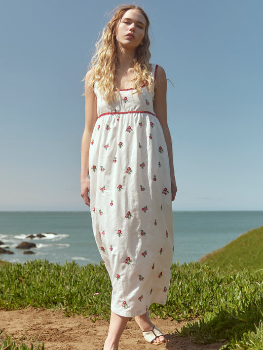 Emily Embroidered Midi Dress