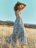 Load image into Gallery viewer, Clark Maxi Dress - Ivory & Cornflower Floral

