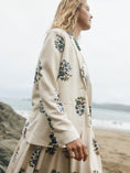 Load image into Gallery viewer, Amber Blazer - Oatmeal Bluesy Beaded Floral

