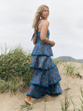 Load image into Gallery viewer, Emma Tiered Dress - Blue Floral Spritz
