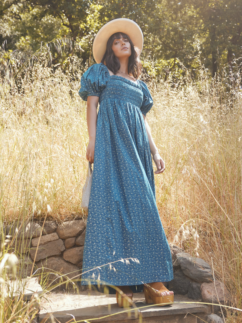 Aurora Puff Sleeve Maxi Dress