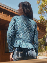 Katie Quilted Reversible Ruffled Jacket
