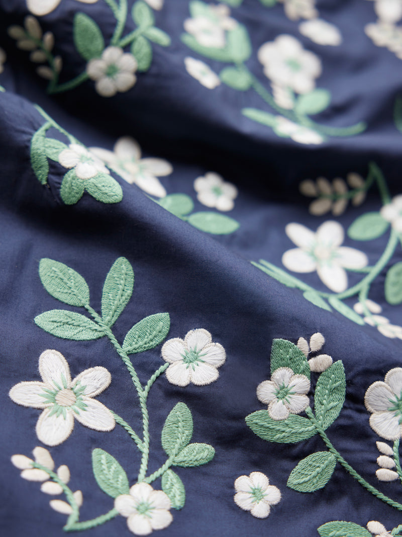 Desirae Embroidered Fringe Midi Dress