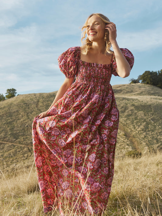 Aurora Puff Sleeve Maxi Dress