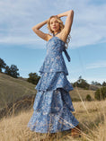 Load image into Gallery viewer, Emma Tiered Dress - Ultramarine Floral
