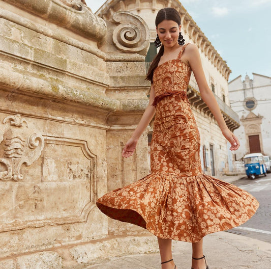 Mary Embroidered Fluted Skirt