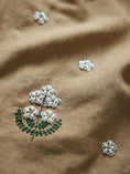 Load image into Gallery viewer, Meadow Embroidered Beaded Blazer - Light Fawn & Ivory Floral Pearl Beading
