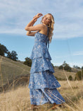 Load image into Gallery viewer, Emma Tiered Dress - Ultramarine Floral
