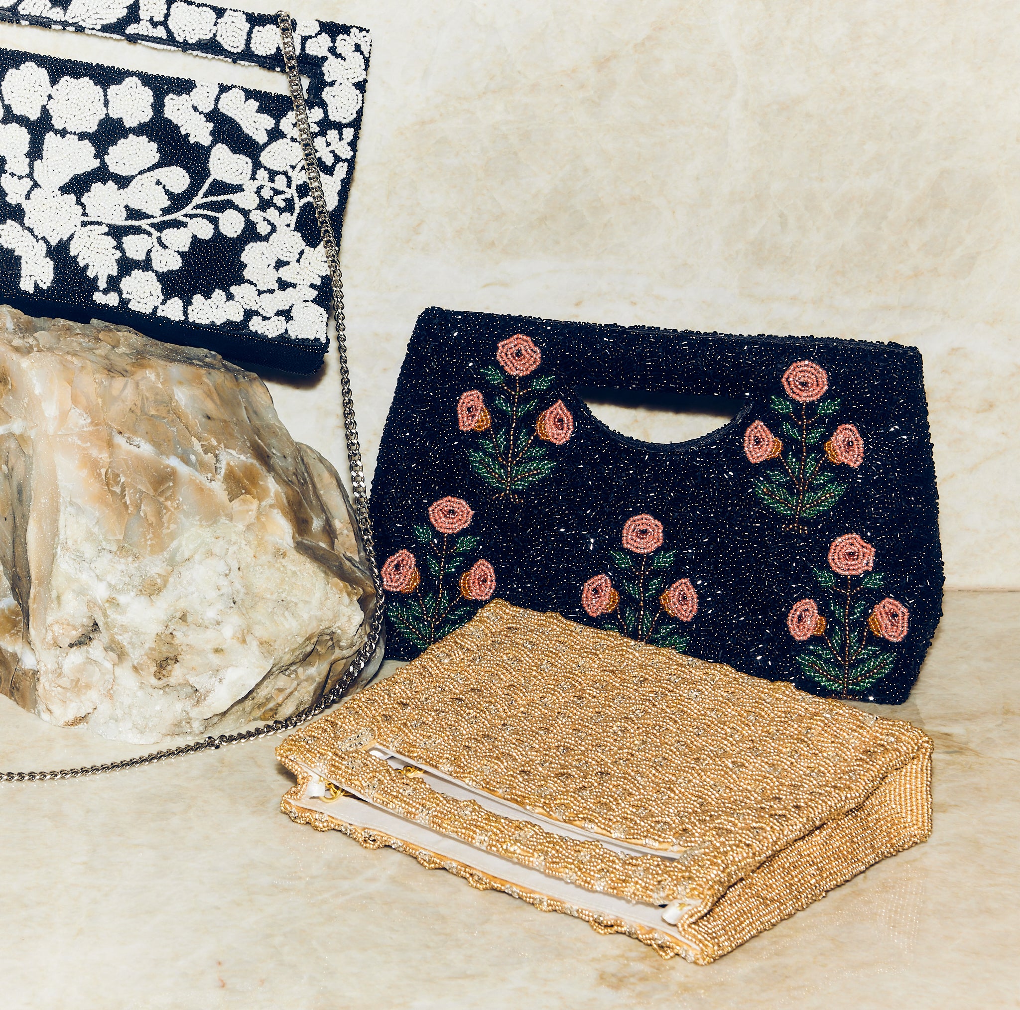 Tiana Designs x EDDY Floral Beaded Handbag