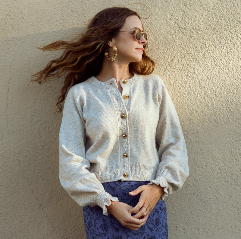 Grace Floral Embroidered Cardigan