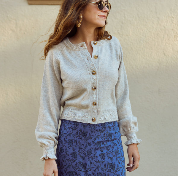 Grace Floral Embroidered Cardigan